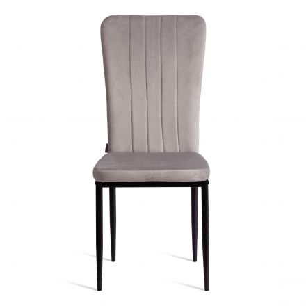 Стул VERTER (mod. BC577-DC) металл, флок, 41 х 52 х 95 см, Light grey (светло-серый) HLR14 / черный