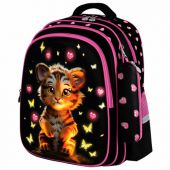 Рюкзак BRAUBERG KIDS MIND с пеналом в комплекте, 2 отделения, "Tiger Cub", 40х28х18 см, 273175