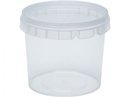 Контейнер п/п 0,565л. круглый, d118мм, с прозрачной крышкой цв. прозрачный