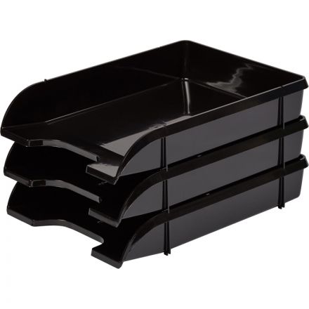 Лоток для бумаг горизонтальный Attache Loft HDF черный