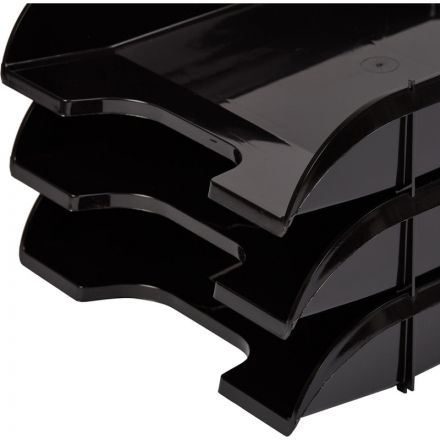 Лоток для бумаг горизонтальный Attache Loft HDF черный