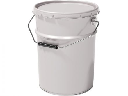 Ведро металл 5л. с крышкой-корона цв. белый