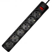 Сетевой фильтр PROGIX PG638 6р/7м/2,2кВт/10А заземеление, черный,ПВС 3х0.75