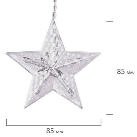 Электрогирлянда-занавес комнатная "Звезды, луна", 3х0,8 м,120 LED, тёплый белый, 220 V, контроллер, ЗОЛОТАЯ СКАЗКА, 591360