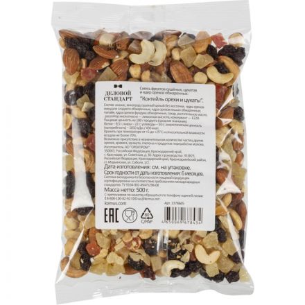 Коктейль Деловой Стандарт орехи и цукаты, 500г