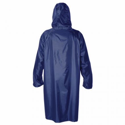 Дождевик-плащ синий на молнии многоразовый с ПВХ-покрытием, размер 52-54 (XL), рост 170-176, ГРАНДМАСТЕР, 610866