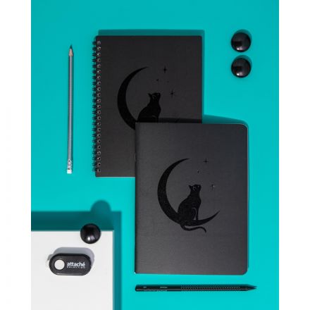 Тетрадь общая Attache Selection Кошка А5,156х207мм 80л клетка, спираль