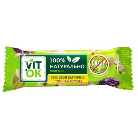 Батончик - конфета неглазированная VITok с топинамбуром 36 шт/уп Батончик - конфета неглазированная VITok с топинамбуром 36 шт/уп