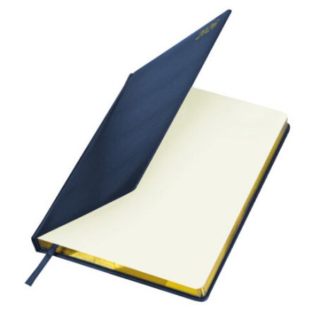 Еженедельник датированный 2026, БОЛЬШОЙ ФОРМАТ 210х297 мм, А4, BRAUBERG "Iguana", под кожу, синий, 117155