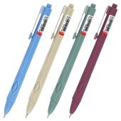 Ручка шариковая автоматическая с грипом BRAUBERG "COMFORT GRIP", СИНЯЯ, игольчатый наконечник 0,7 мм, линия письма 0,35 мм, 144323