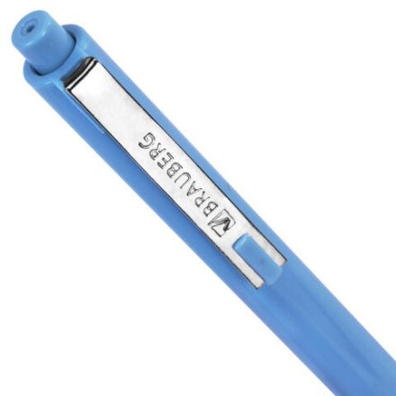 Ручка шариковая автоматическая с грипом BRAUBERG "COMFORT GRIP", СИНЯЯ, игольчатый наконечник 0,7 мм, линия письма 0,35 мм, 144323