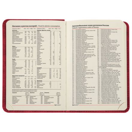 Ежедневник недатированный МАЛЫЙ 100х150 мм А6 BRAUBERG "Status", под кожу, 160 л., красный, 113367