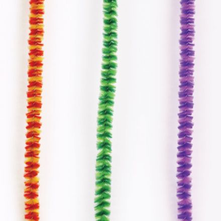 Проволока синельная для творчества "Пушистая", двухцветная, 6 цв., 30 шт., 0,6х30 см, Вид 2, ОСТРОВ СОКРОВИЩ, 661524