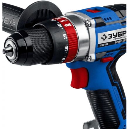 Дрель-шуруповерт аккум. бесщет. ударная ЗУБР DBS-201-42, 20 В, 2 АКБ (4Ач)