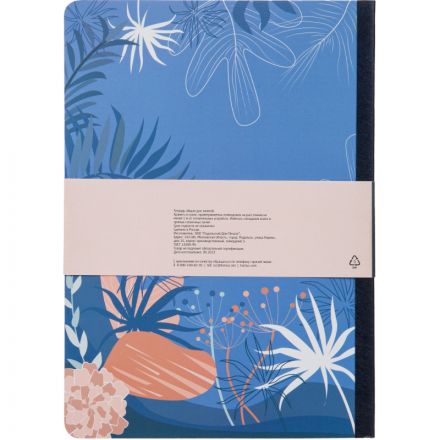 Тетрадь общая Attache Selection Navy nature Синий А5 80л клетка, сшивка