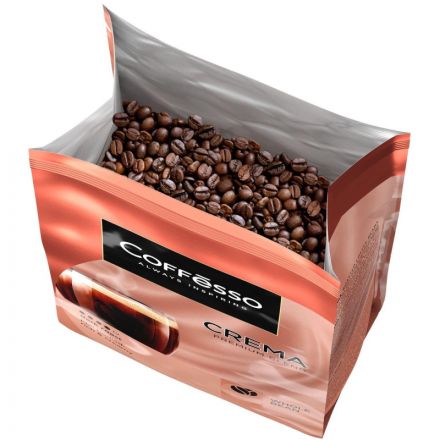 Кофе Coffesso Crema в зернах, Premium Arabica,средняя обжарка, 1кг
