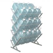 Стеллаж для воды Стилс-28 на 28 тар серый металлик 802х440х1148 мм