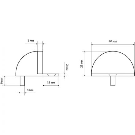 Фиксатор _УЗК ограничитель дв. СТАНДАРТ 8185 CP европакет, хром