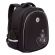 Ранец GRIZZLY анатомическая спинка, c брелоком, для девочек, "HEARTS", чёрный 36х28х20 см, RAz-586-5/1