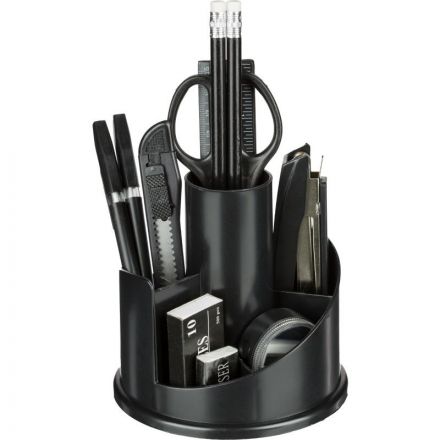 Настольный набор Attache черный 14 предметов вращающийся Настольный набор Attache черный 14 предметов вращающийся