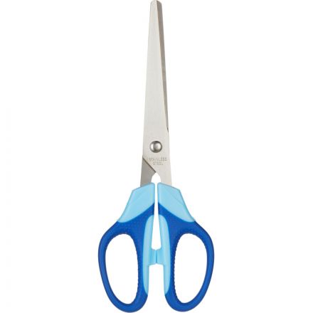 Ножницы Attache Ergo&Soft 180 мм пластиковые симметричные ручки с резиновыми вставками желтые/белые