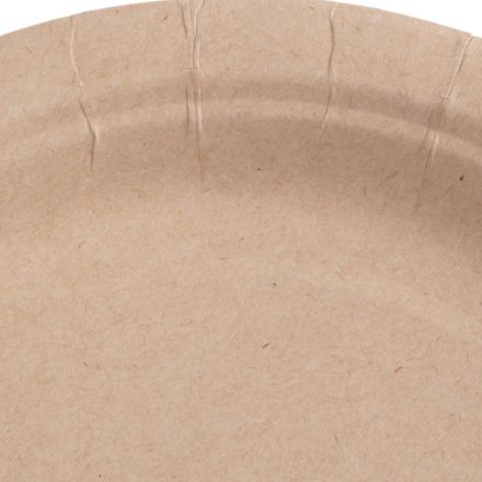 Тарелка одноразовая из бумаги цв. Крафт д 180 мм, 50шт/уп