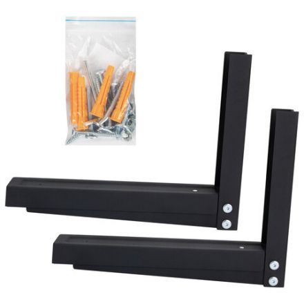 Кронштейн-крепление для СВЧ, нагрузка до 40 кг, CROMEX (КРОМЕКС) K-113, регулировка до 53 см, черный, 457880