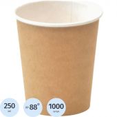 Стакан одноразовый бум. 1-сл. D80мм 250мл Craft 1000шт/кор