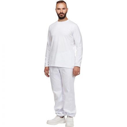 Футболка (160 г.) с длинным рукавом бел.(XL)