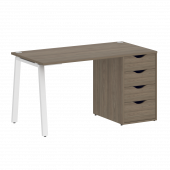 Home Office Стол письменный VR.SP-3-138.4.A Вяз/Белый металл 1380*720*750