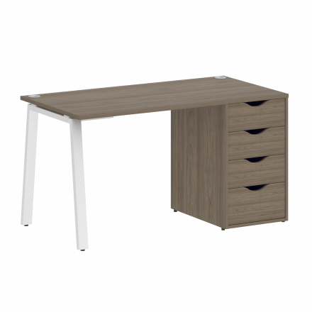 Home Office Стол письменный VR.SP-3-138.4.A Вяз/Белый металл 1380*720*750