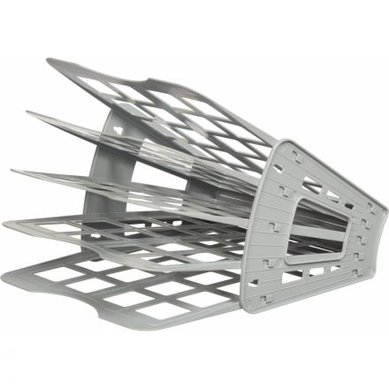 Лоток вертикальный Attache Веер сборный на 4 отделения серый юк Лоток вертикальный Attache Веер сборный на 4 отделения серый юк