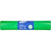 Мешки для мусора ПВД 120л 40мкм 20шт/рул зеленые 70x110см Luscan Bio