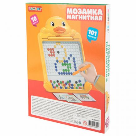Мозаика магнитная развивающая для детей "Утенок", стилус, 101 магнит, 10 карточек, BAMBOX (БАМБОКС), 665888 Мозаика магнитная развивающая для детей "Утенок", стилус, 101 магнит, 10 карточек, BAMBOX (БАМБОКС), 665888