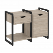 Loft Тумба на регулируемых опорах наборная. Вариант №3 VR.L-TN-3.O Дуб аттик/Чёрный металл 970*460*719 Loft Тумба на регулируемых опорах наборная. Вариант №3 VR.L-TN-3.O Дуб аттик/Чёрный металл 970*460*719