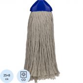 Насадка МОП веревочная Mega Люкс хлопок 24.5 см белая