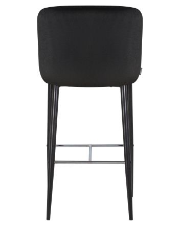 Набор 2 шт Стул барный DOBRIN CHRISTIAN'75, черные ножки, черный велюр (V108-77)