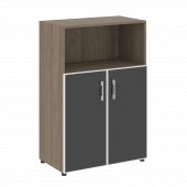 Yalta Шкаф LT.ST-2.4 R black Вяз/Стекло black 800*450*1195