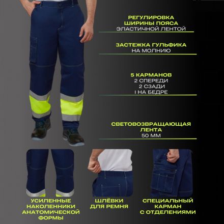 Костюм рабочий летний мужской Кандел КБР лим./т.син. (р.56-58) 194-200