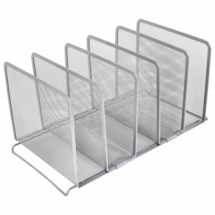 Подставка для сортировки писем и бумаг 5-ти секционная BRAUBERG "Germanium", 195х365х205 мм, серебро, 237969 Подставка для сортировки писем и бумаг 5-ти секционная BRAUBERG "Germanium", 195х365х205 мм, серебро, 237969