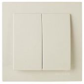 Выключатель двухклавишный скрытой установки VS 56-232-Б, 6А, IP20