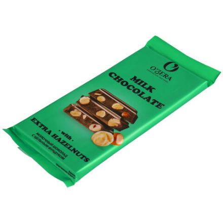 Шоколад O'ZERA "Milk & Extra Hazelnut" молочный, с цельным фундуком, 90 г, ПШ526 Шоколад O'ZERA "Milk & Extra Hazelnut" молочный, с цельным фундуком, 90 г, ПШ526