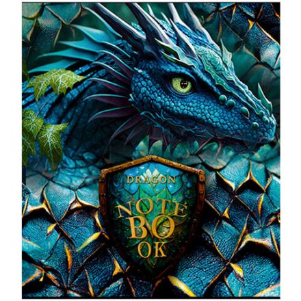 Тетрадь А5 48 л., ПЗБМ, скоба, клетка, фольга, конгрев, выборочный TWIN-лак, "Дракон" (5 видов), 25113
