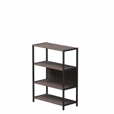 Стеллаж металлический средний Everprof EVO 830х385x1120 Дуб Пасадена/Черный