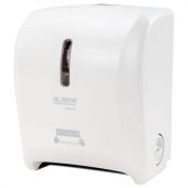 Диспенсер для полотенец в рулонах LAIMA PROFESSIONAL SUPER (H1), механический, белый, ABS-пластик, 609506