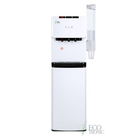 Кулер для воды ECOTRONIC K41-LX, напольный, НИЖНЯЯ ЗАГРУЗКА, нагрев/охлаждение, 3 крана, белый 11744