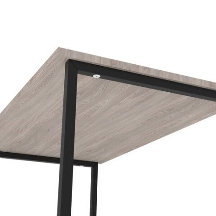 Стол BRABIX "SMART CD-020", 900х500х770 мм, ЛОФТ, металл/ЛДСП ясень шимо светлый, каркас черный, 641949