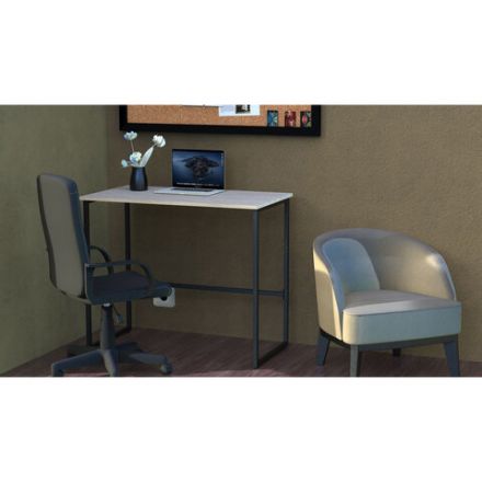 Стол BRABIX "SMART CD-020", 900х500х770 мм, ЛОФТ, металл/ЛДСП ясень шимо светлый, каркас черный, 641949