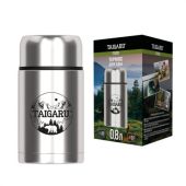 Термос 0,8л FOOD, для еды/напитков с широким горлом, нержавеющая сталь SUS304, серебристый, TAIGARU (ТАЙГАРУ), 700325