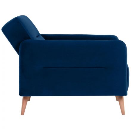 Кресло Finsoffa HYGGE Relax 1, раскл. тк. велюр Formula 788 т.синий